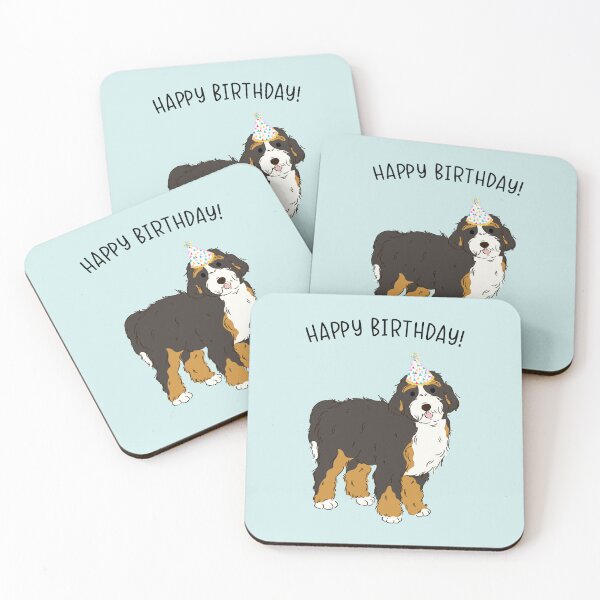 Item preview, Bernedoodle Doodle Dog Happy Birthday designed and sold by thepawster.