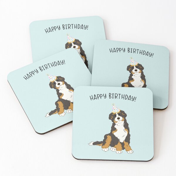 Item preview, Bernedoodle Doodle Dog Happy Birthday designed and sold by thepawster.