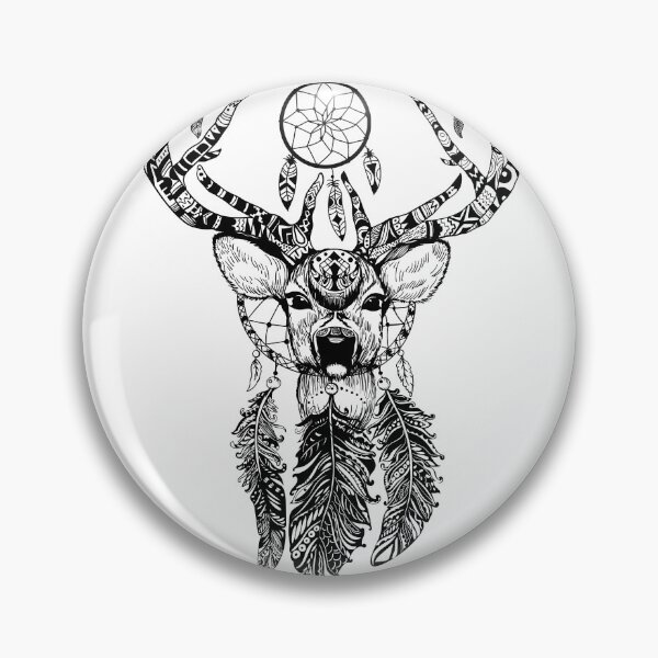 Item preview, Deer Head with Feathers Dreamcatcher designed and sold by RMelissart.