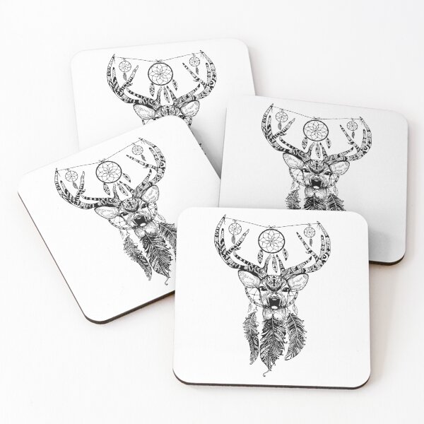 Item preview, Deer Head with Feathers Dreamcatcher designed and sold by RMelissart.