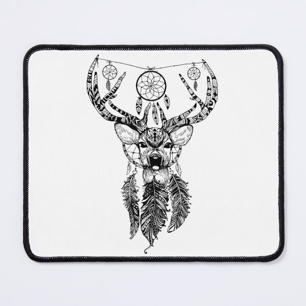 Item preview, Deer Head with Feathers Dreamcatcher designed and sold by RMelissart.