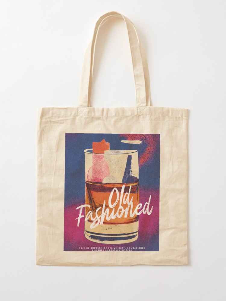 Old Fashioned Retro Cocktail Poster Purple Night Bar Prints