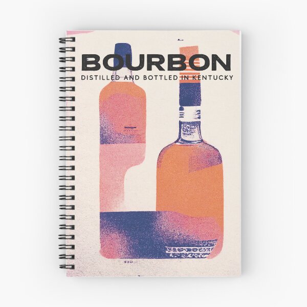 Item preview, Bourbon Retro Cocktail Poster Risograph Bar Prints, Vintage Drinks, Recipe, Wall Art designed and sold by betternotes.