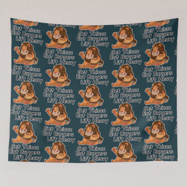 Item preview, CoEat burgers lift heavy get thiccc Funny Lion designed and sold by TasuDesigners.