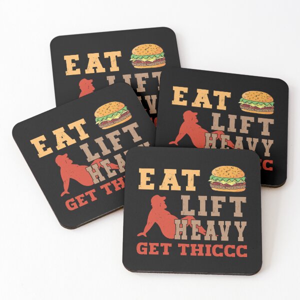 Item preview, Eat Burgers Lift Heavy Get Thiccc Funny Vintage designed and sold by TasuDesigners.