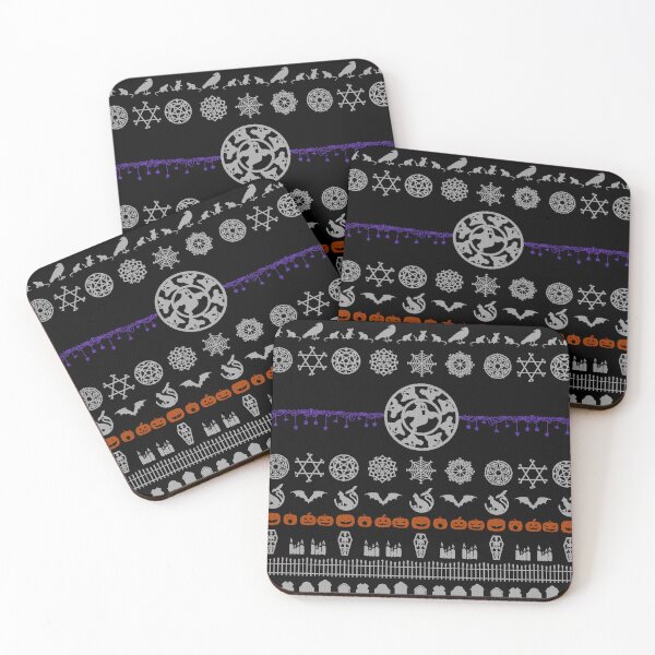 Item preview, Halloween Ugly Christmas Sweater Pattern | Xmas Goth Design designed and sold by VampyreZen.