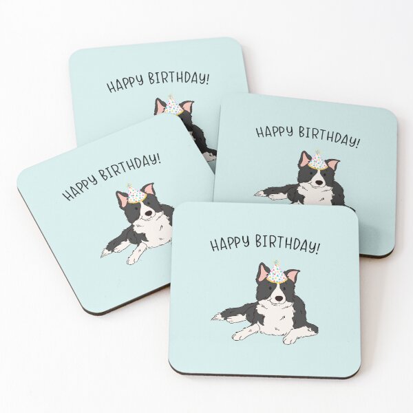 Item preview, Border Collie Dog Happy Birthday designed and sold by thepawster.