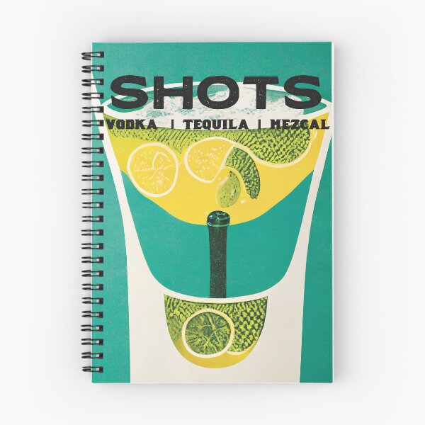 Item preview, Shots Retro Cocktail Poster Vodka Tequila Mezcal Bar Prints, Vintage Drinks, Recipe, Wall Art designed and sold by betternotes.