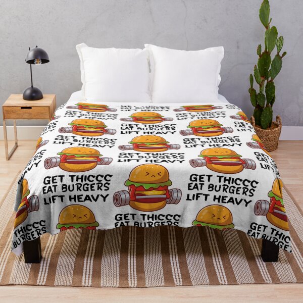 Artikelvorschau, Essen Sie Burger, heben Sie schwer, bekommen Sie thiccc entworfen und verkauft von TasuDesigners.
