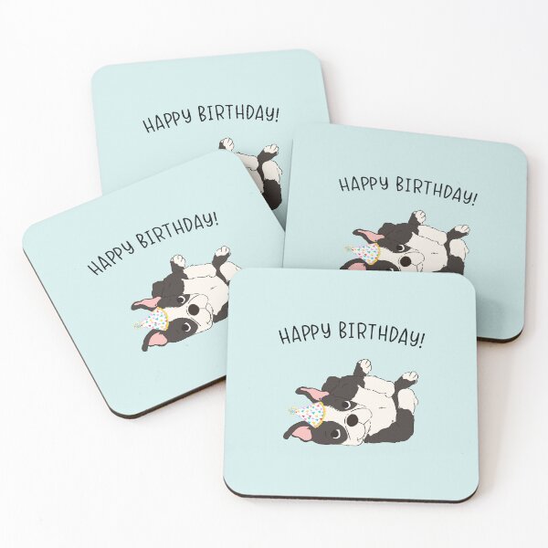 Item preview, Boston Terrier Bostie Dog Happy Birthday designed and sold by thepawster.
