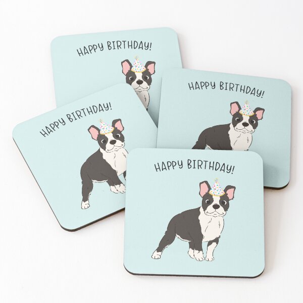 Item preview, Boston Terrier Bostie Dog Happy Birthday designed and sold by thepawster.