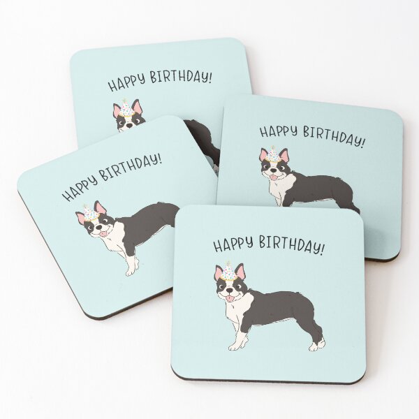 Item preview, Boston Terrier Bostie Dog Happy Birthday designed and sold by thepawster.