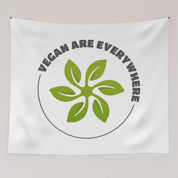 Item preview, Vegan Are Everywhere | Green Leaf Turbine | Green Black designed and sold by Teenker.