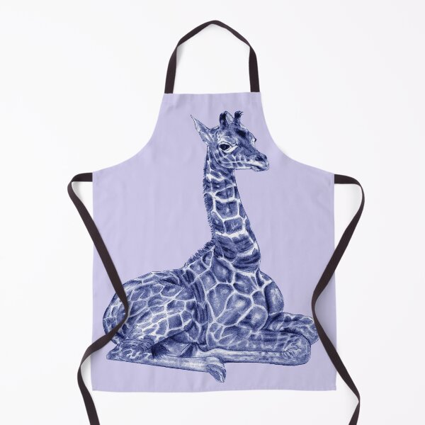 Item preview, Lying giraffe - blue colorized version designed and sold by SylvieG18.