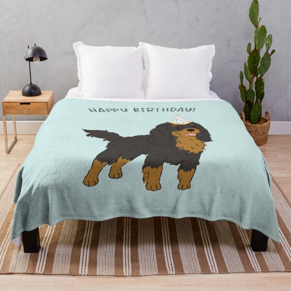 Item preview, Black and Tan Cavalier King Charles Spaniel Cavie Dog Happy Birthday designed and sold by thepawster.