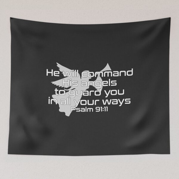 Item preview, Christian Design - He will Command His Angels - Psalm 91 designed and sold by simplydesignart.