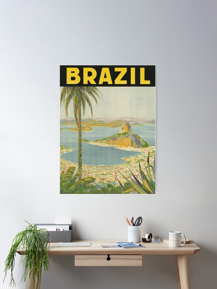 Thumbnail 2 of 3, Poster, 1940s Painting of Brazil designed and sold by Lueshis.