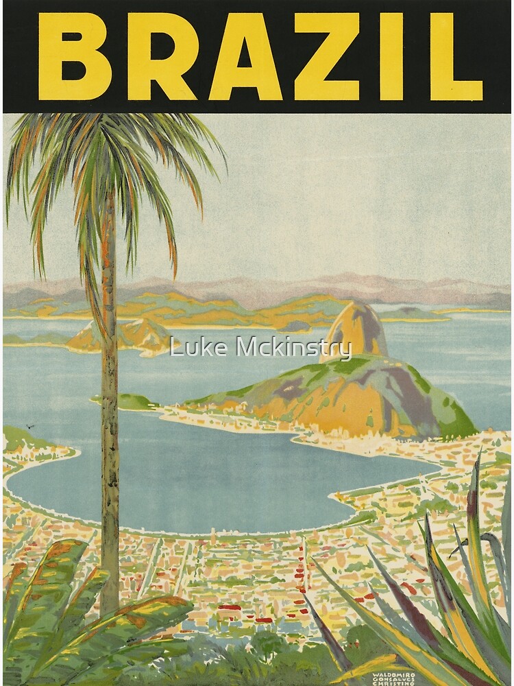Thumbnail 3 of 3, Poster, 1940s Painting of Brazil designed and sold by Lueshis.