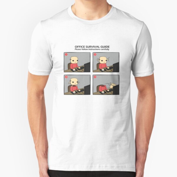 Office Survival Guide Comic Slim Fit T-Shirt