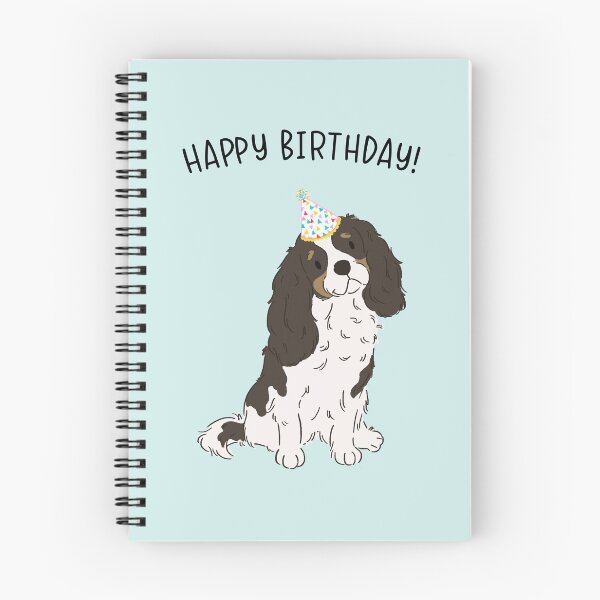 Item preview, Tri Color Cavalier King Charles Spaniel Cavie Dog Happy Birthday designed and sold by thepawster.