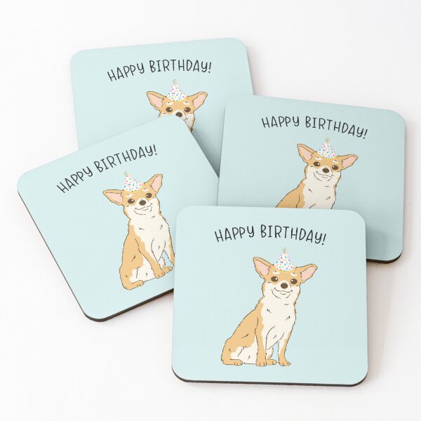 Item preview, Cream Chihuahua Dog Happy Birthday designed and sold by thepawster.