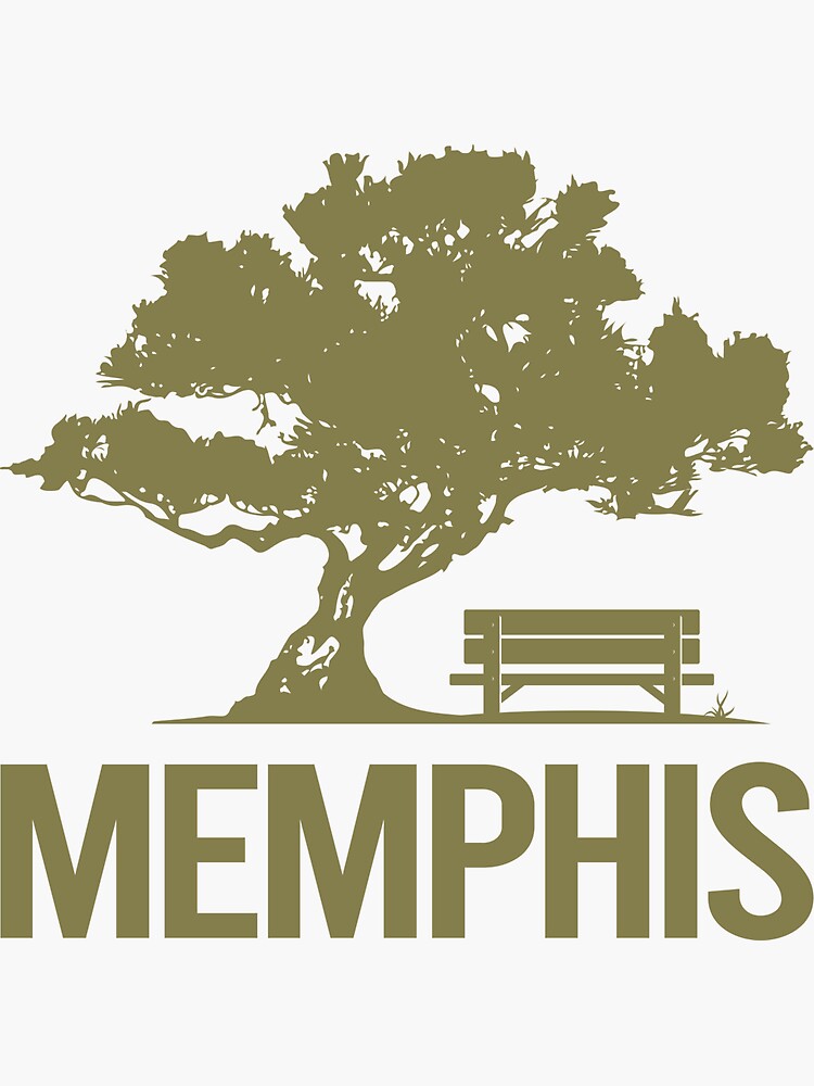 "Bench And Tree Memphis" Sticker for Sale by reneeerinx2or Redbubble