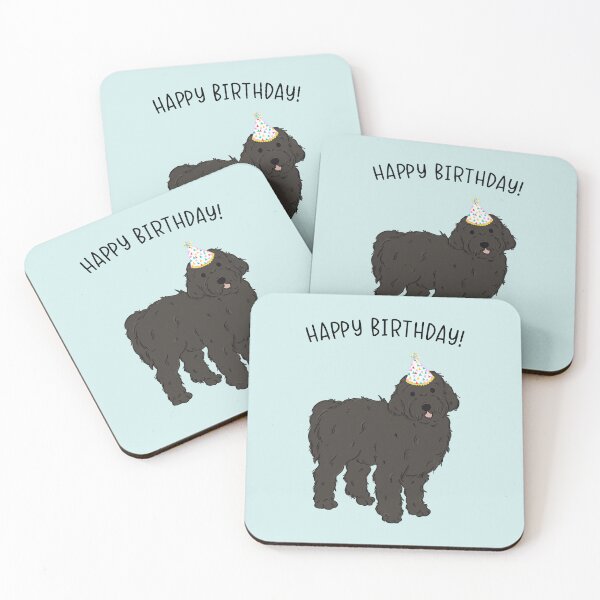 Item preview, Black Labradoodle Doodle Dog Happy Birthday designed and sold by thepawster.