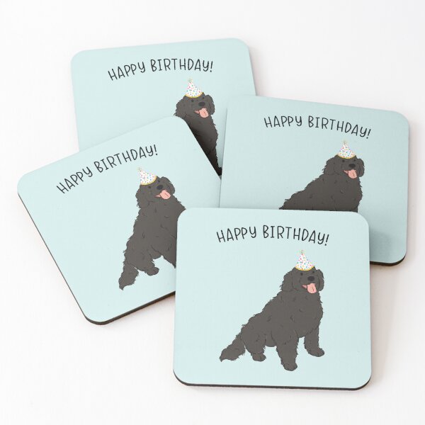Item preview, Black Labradoodle Doodle Dog Happy Birthday designed and sold by thepawster.