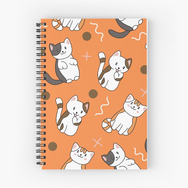 Item preview, Cute Calico Cat Pattern on Orange designed and sold by Sport-it.