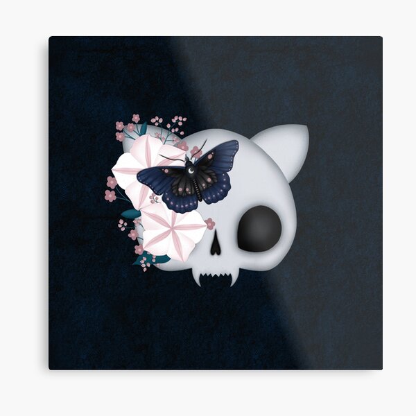 Aperçu de l'œuvre Crâne de chat mignon Moonflower créée et vendue par bullfly7.