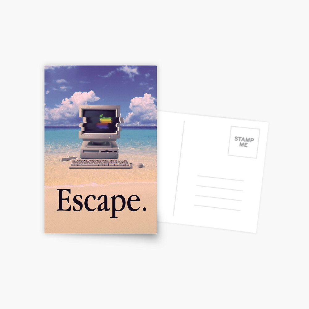 Vaporwave Macintosh Postcard
