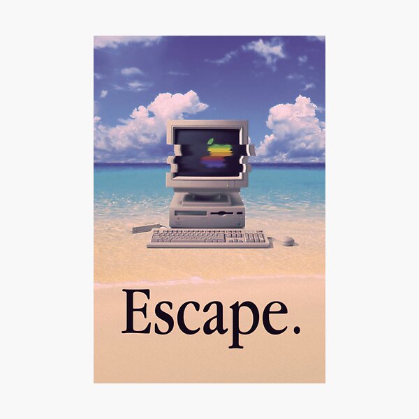 Vaporwave Macintosh Photographic Print