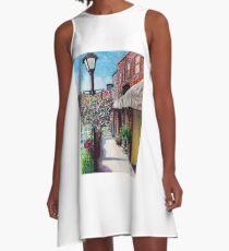 'Mainstreet, Blowing Rock' A-Line Dress
