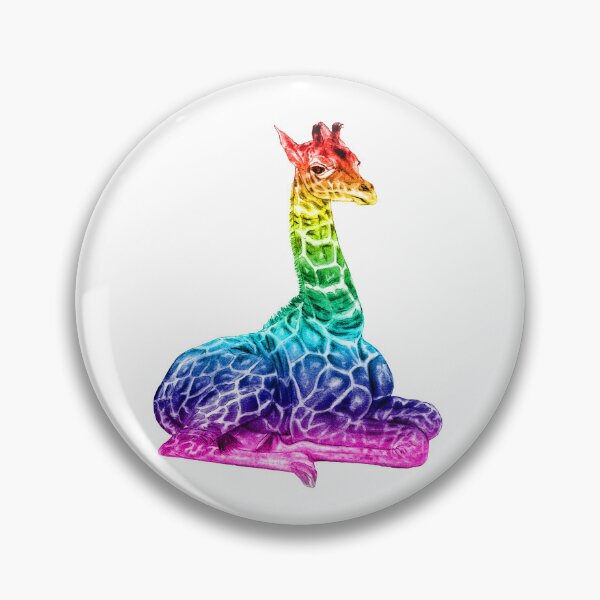 Item preview, Lying giraffe - rainbow colorized version 1 designed and sold by SylvieG18.