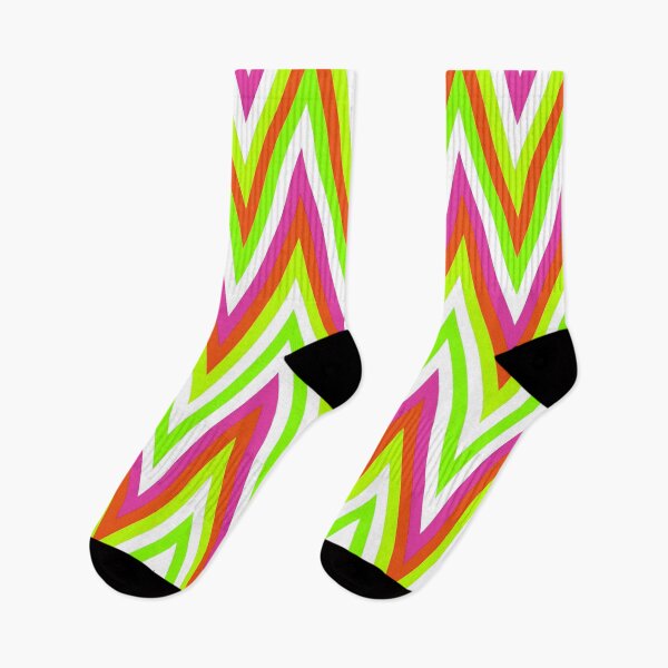 Item preview, Chevron Design In Green Lime Red Pink Zigzags designed and sold by taiche.