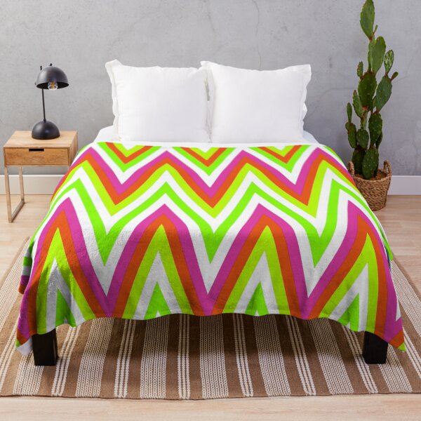 Item preview, Chevron Design In Green Lime Red Pink Zigzags designed and sold by taiche.