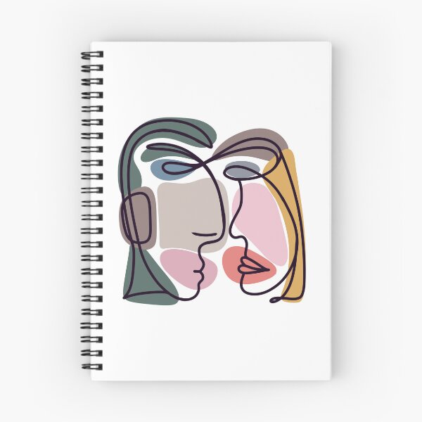Aperçu de l'œuvre Visage de dessin au trait cubiste coloré créée et vendue par kbracey-meraki.