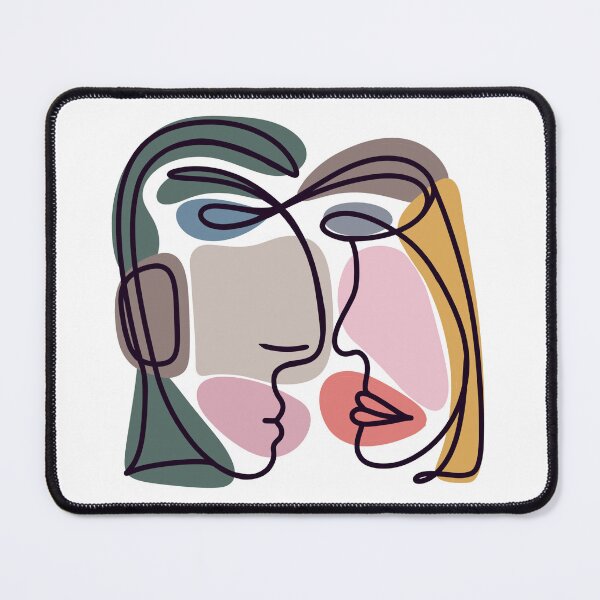 Item preview, Colourful Cubist Line Drawing Face designed and sold by kbracey-meraki.