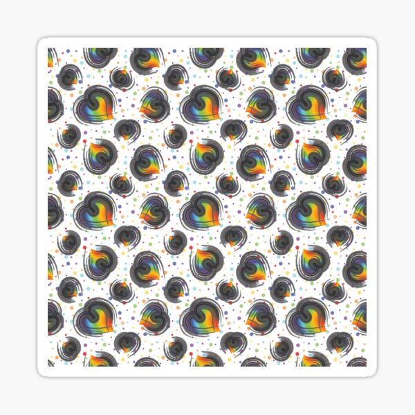 Rainbow Hearts Dance Sticker