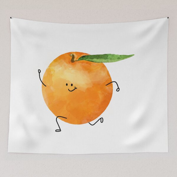 Item preview, Smiling orange png clipart, cute running fruit drawing on transparent background designed and sold by Adbor-Tb.