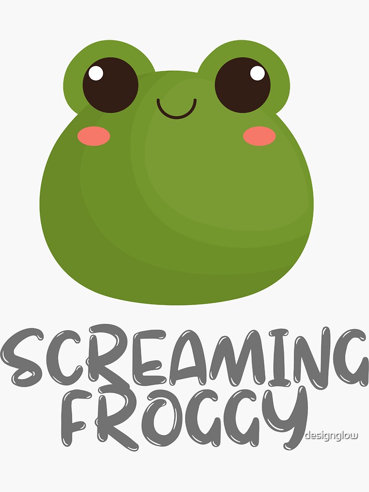 Screaming Froggy Sticker For Sale By Designglow Redbubble