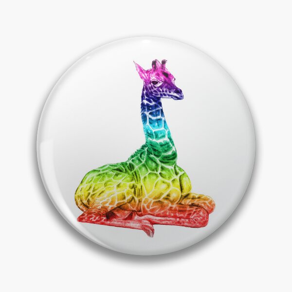 Item preview, Lying giraffe - rainbow colorized version 2 designed and sold by SylvieG18.