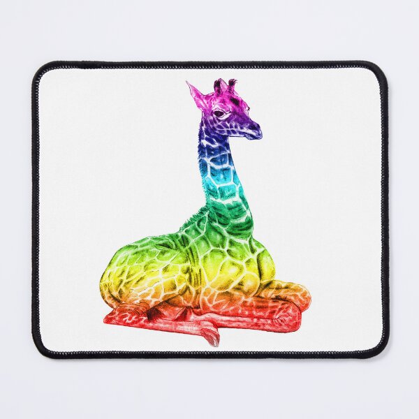 Item preview, Lying giraffe - rainbow colorized version 2 designed and sold by SylvieG18.