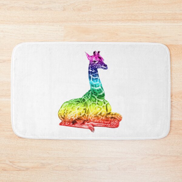 Item preview, Lying giraffe - rainbow colorized version 2 designed and sold by SylvieG18.