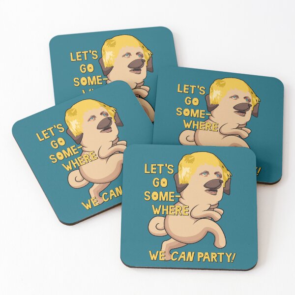 Item preview, Let's go somewhere we CAN party (Big Dog BoJo Slinks Off) designed and sold by SolidEarthArt.