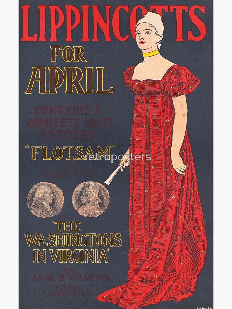 "LIPPINCOTT'S For April Flotsam Novel 1896 American Magazine by Joseph