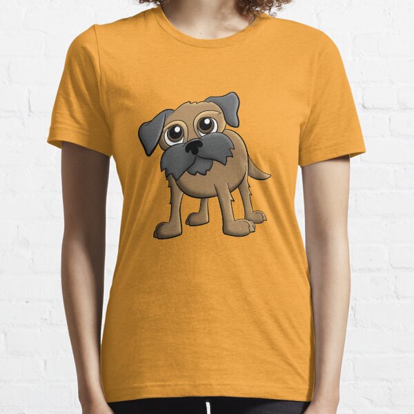 Cartoon Border Terrier Pet Dog Portrait Essential T-Shirt