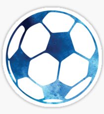 Pegatina Balón de fútbol azul