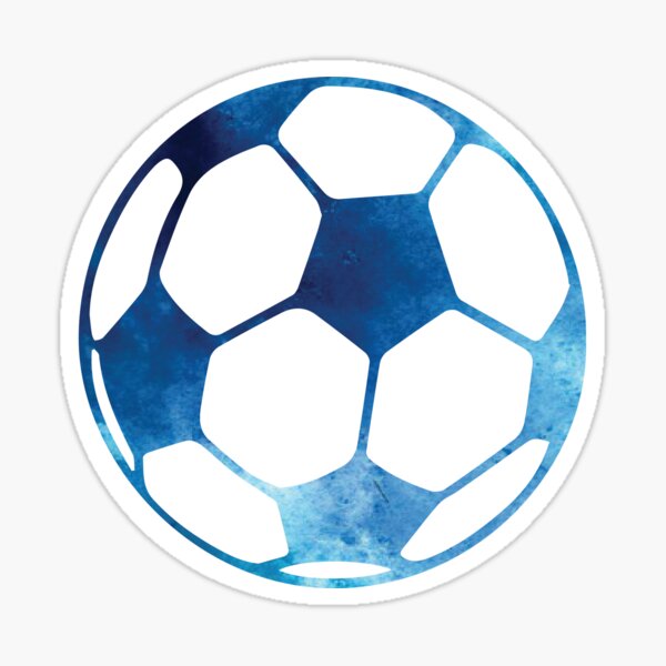 Blue soccer ball Sticker