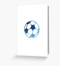 Blue soccer ball Greeting Card
